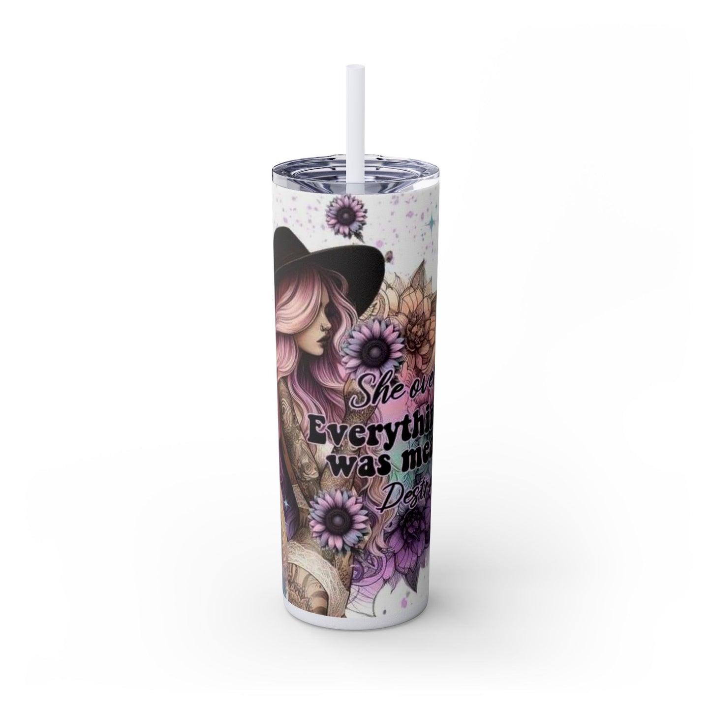She Overcame Inspirational Skinny Tumbler - House of O & A