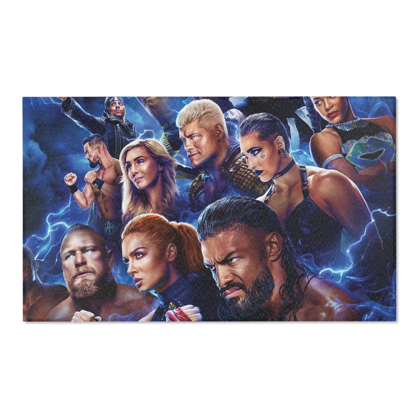WWE Blue Area Rug - House of O & A