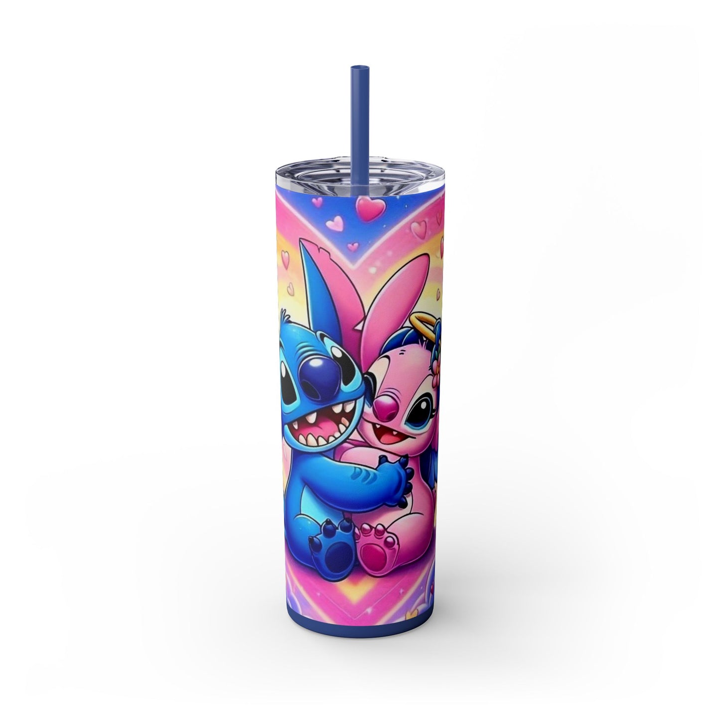 Skinny Tumbler - Stitch and Angel Love Design - House of O & A