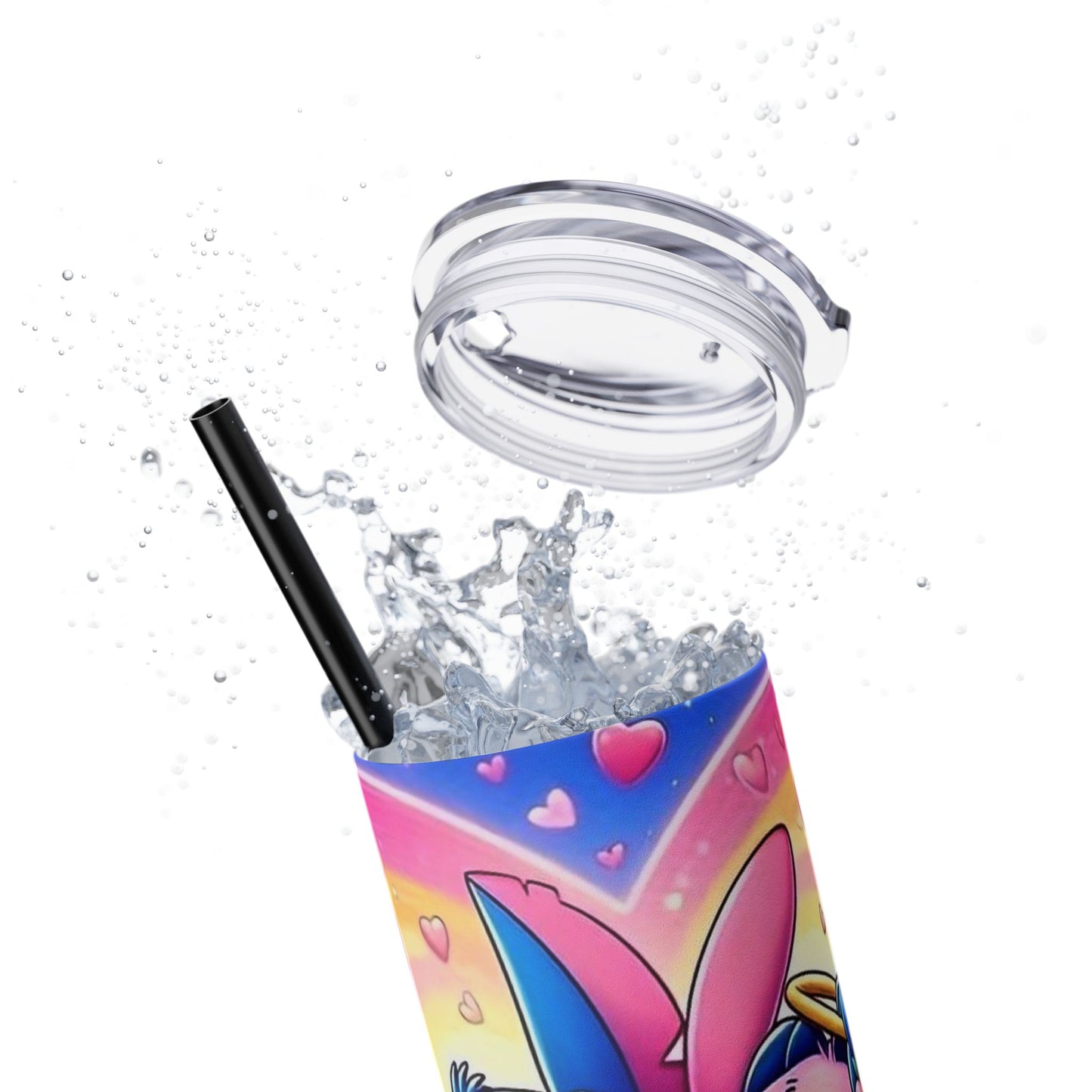 Skinny Tumbler - Stitch and Angel Love Design