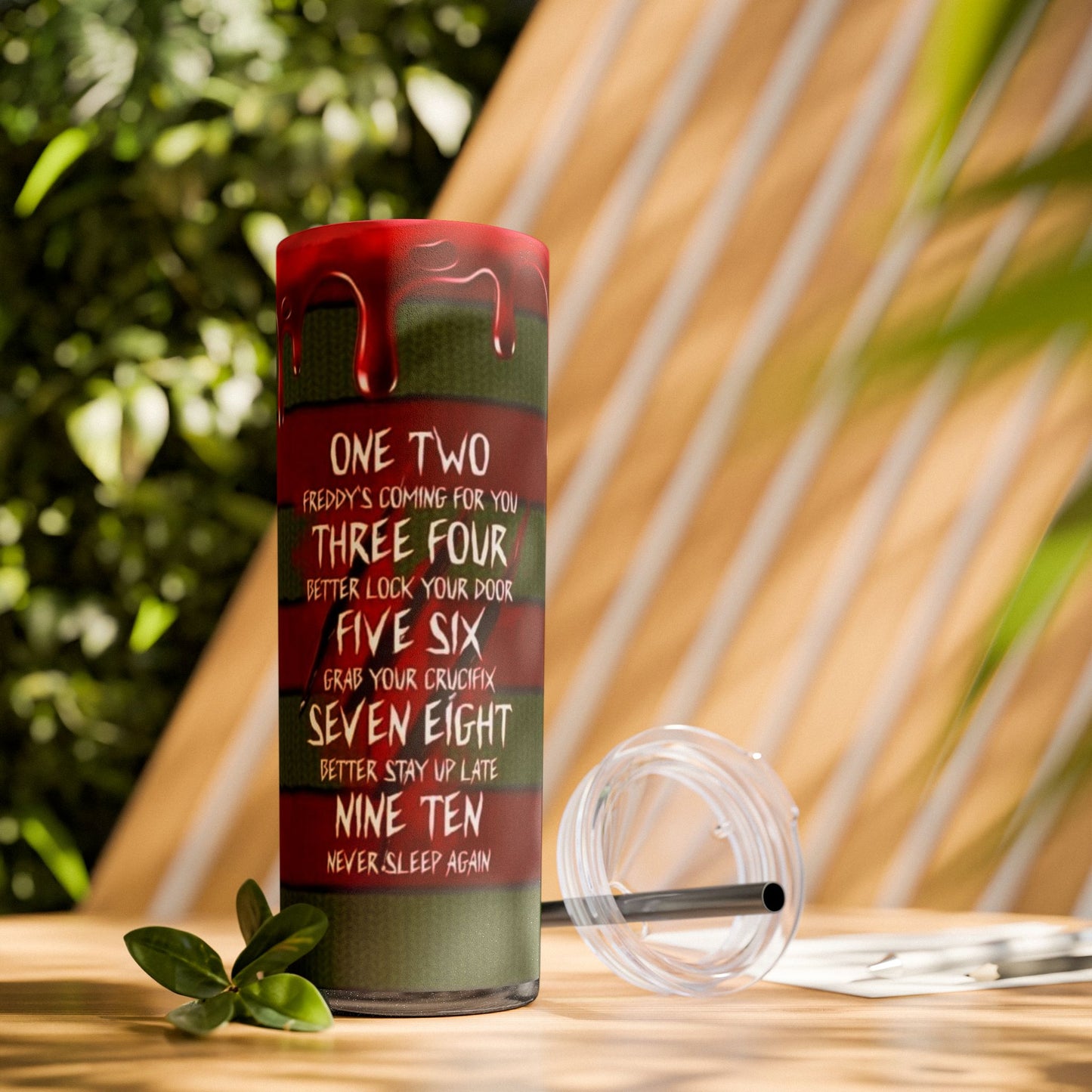 🔥 Freddy Krueger Skinny Tumbler – A Nightmare You’ll Love 🔥