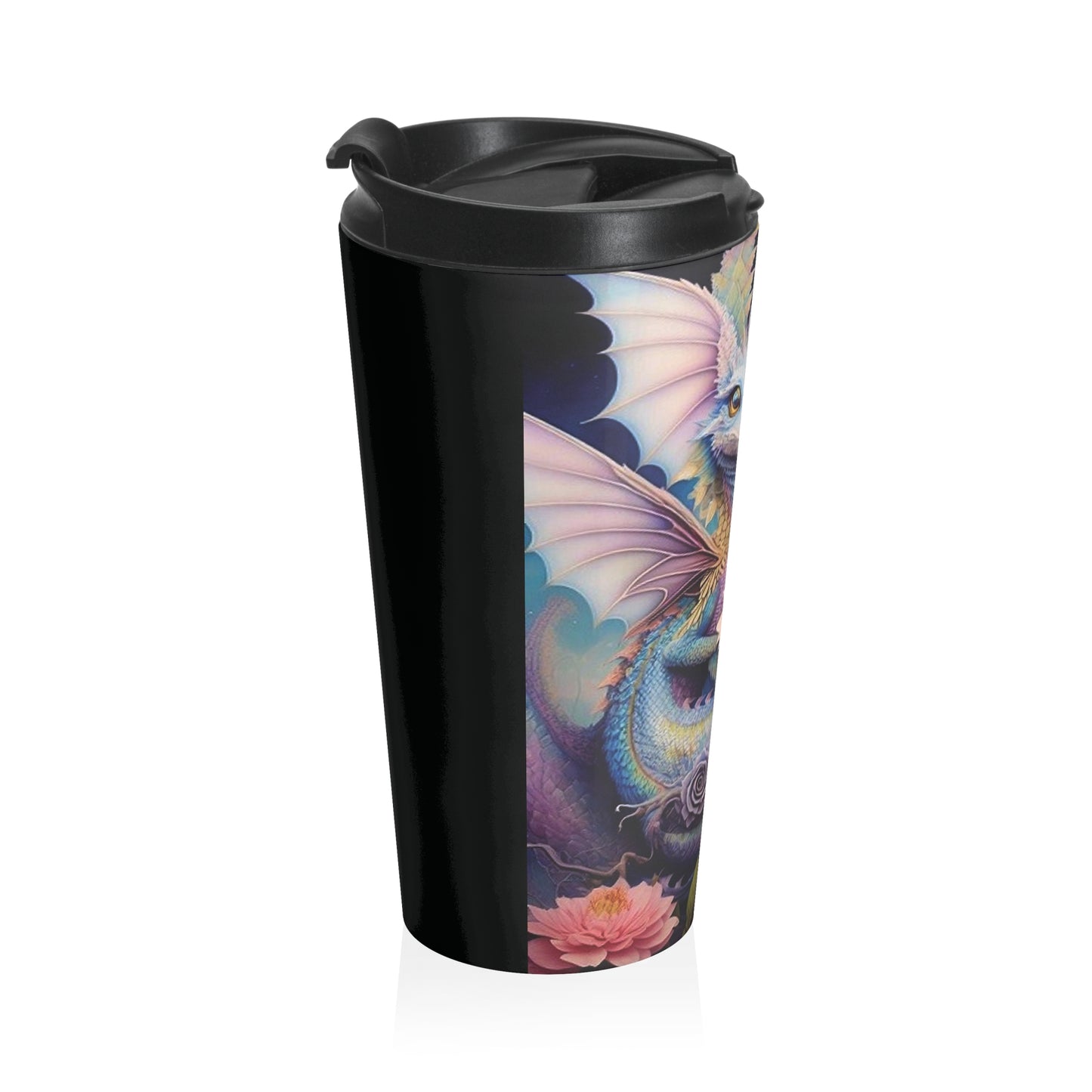 Flower Dragon - Stainless Steel Travel Mug