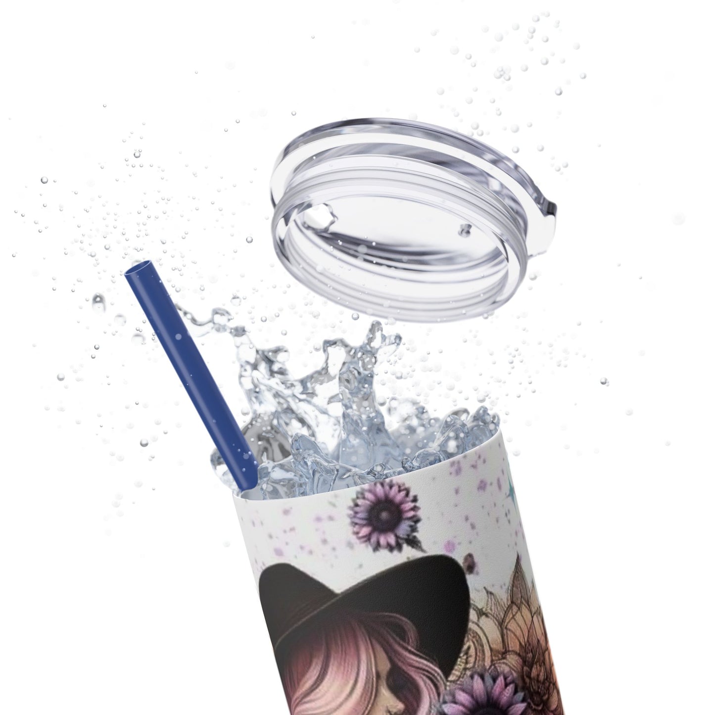 She Overcame Inspirational Skinny Tumbler