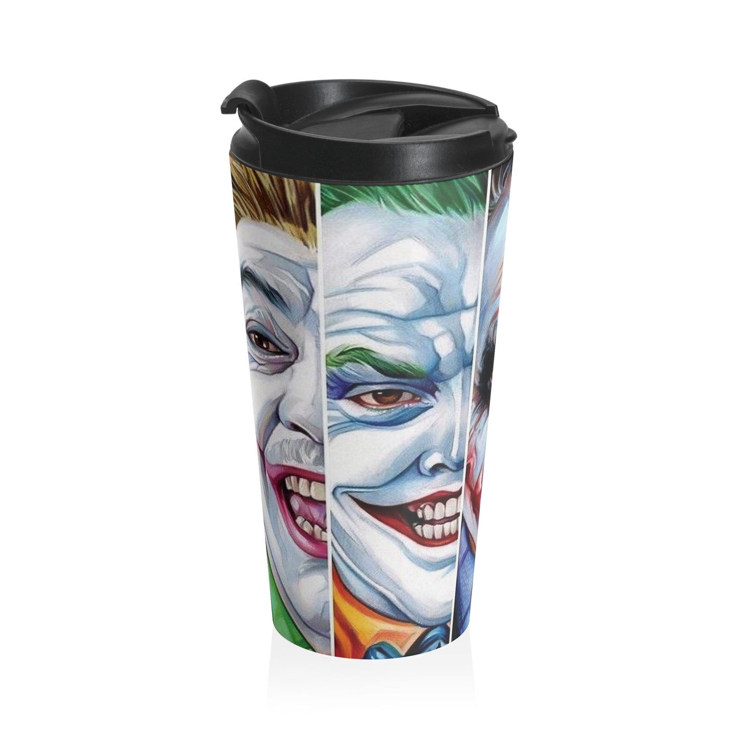 Faces of the Joker - Stainless Steel Travel Mug