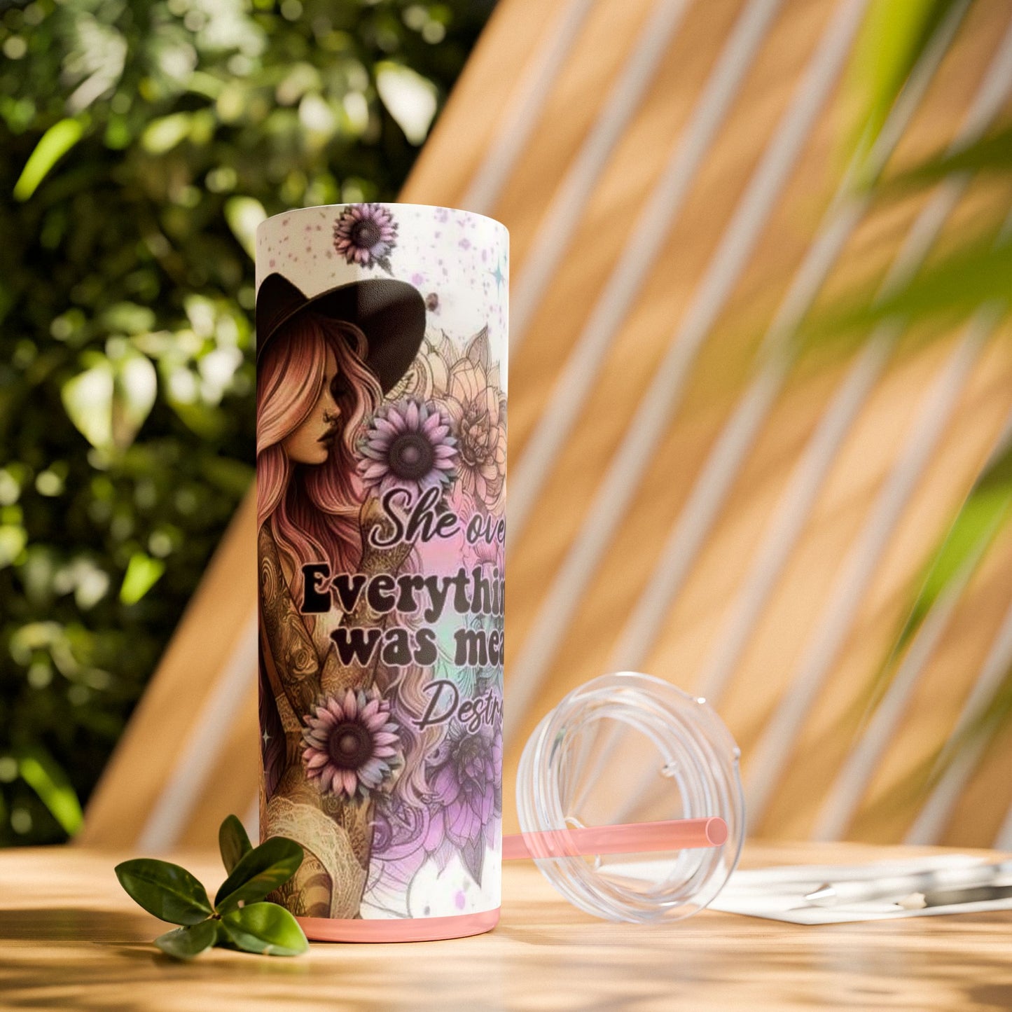 She Overcame Inspirational Skinny Tumbler - House of O & A