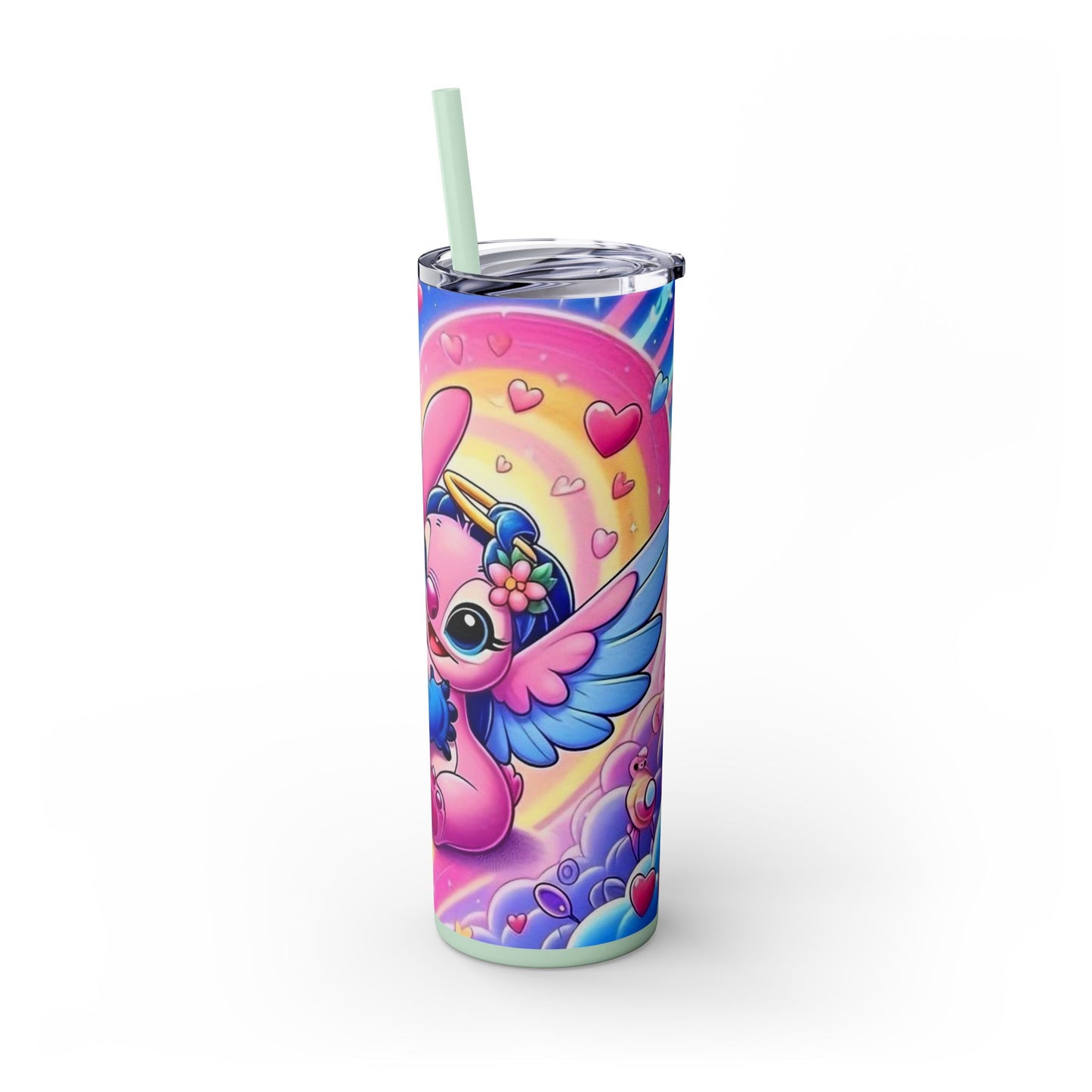 Skinny Tumbler - Stitch and Angel Love Design - House of O & A