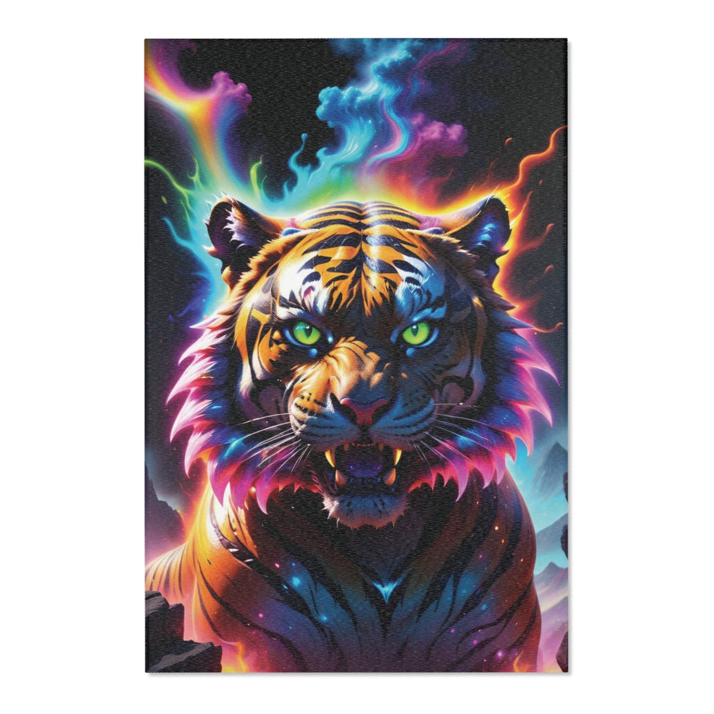 Growling Rainbow Tiger - Area Rug - House of O & A