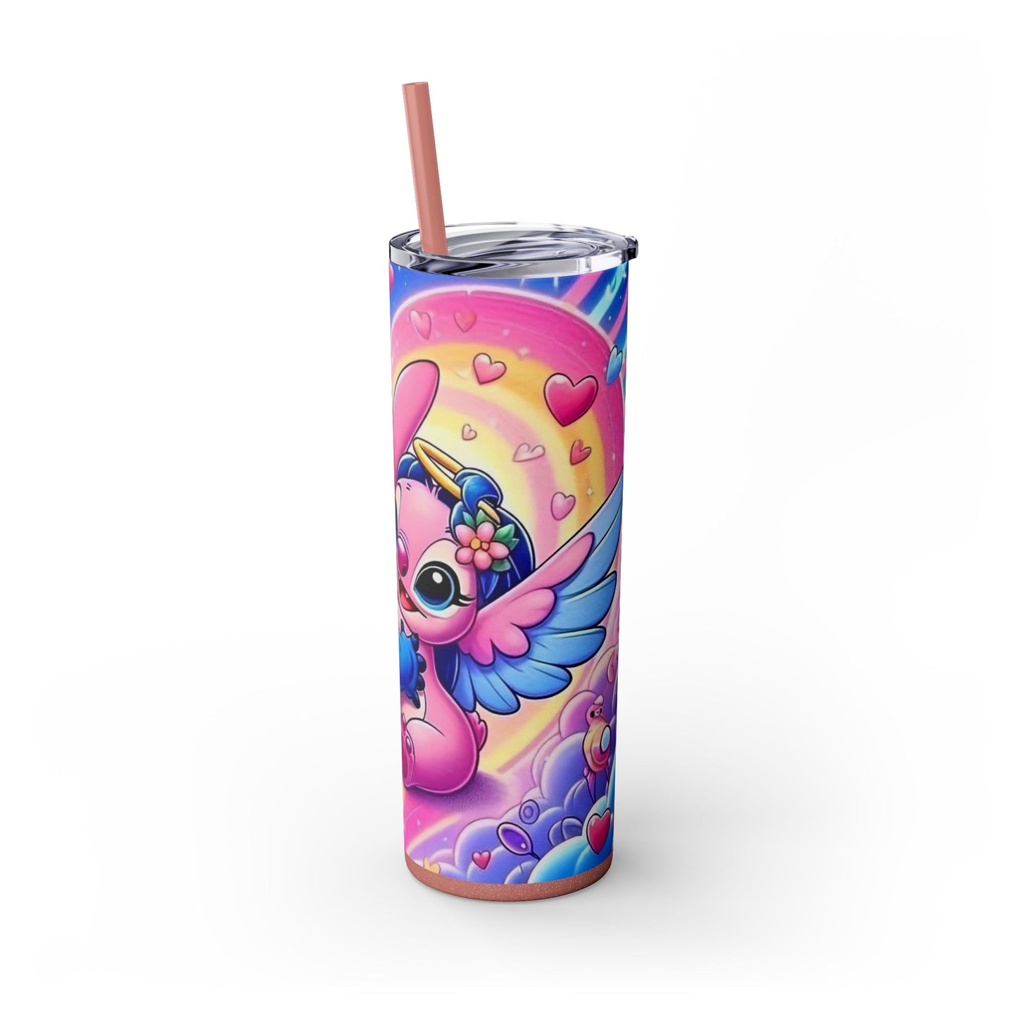 Skinny Tumbler - Stitch and Angel Love Design