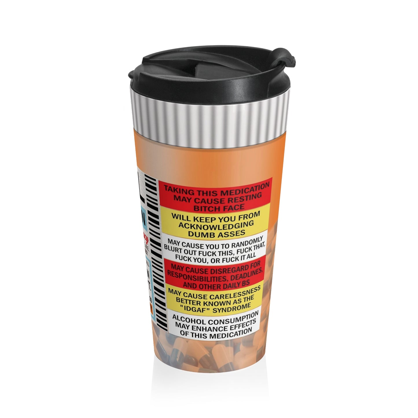 Fukitol Prescription Bottle - Stainless Steel Travel Mug