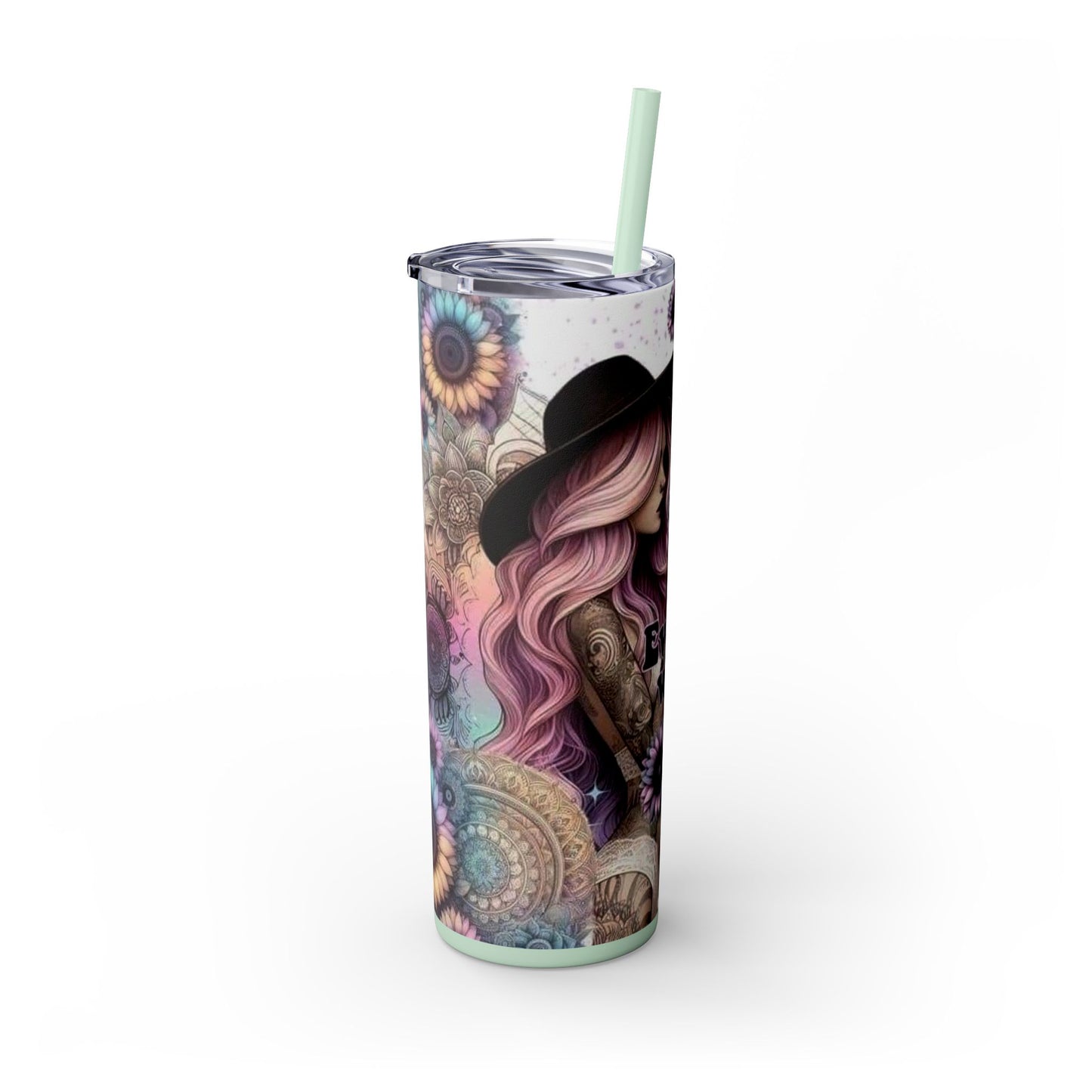 She Overcame Inspirational Skinny Tumbler