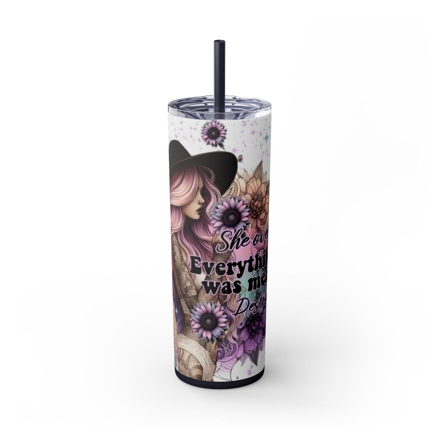 She Overcame Inspirational Skinny Tumbler - House of O & A