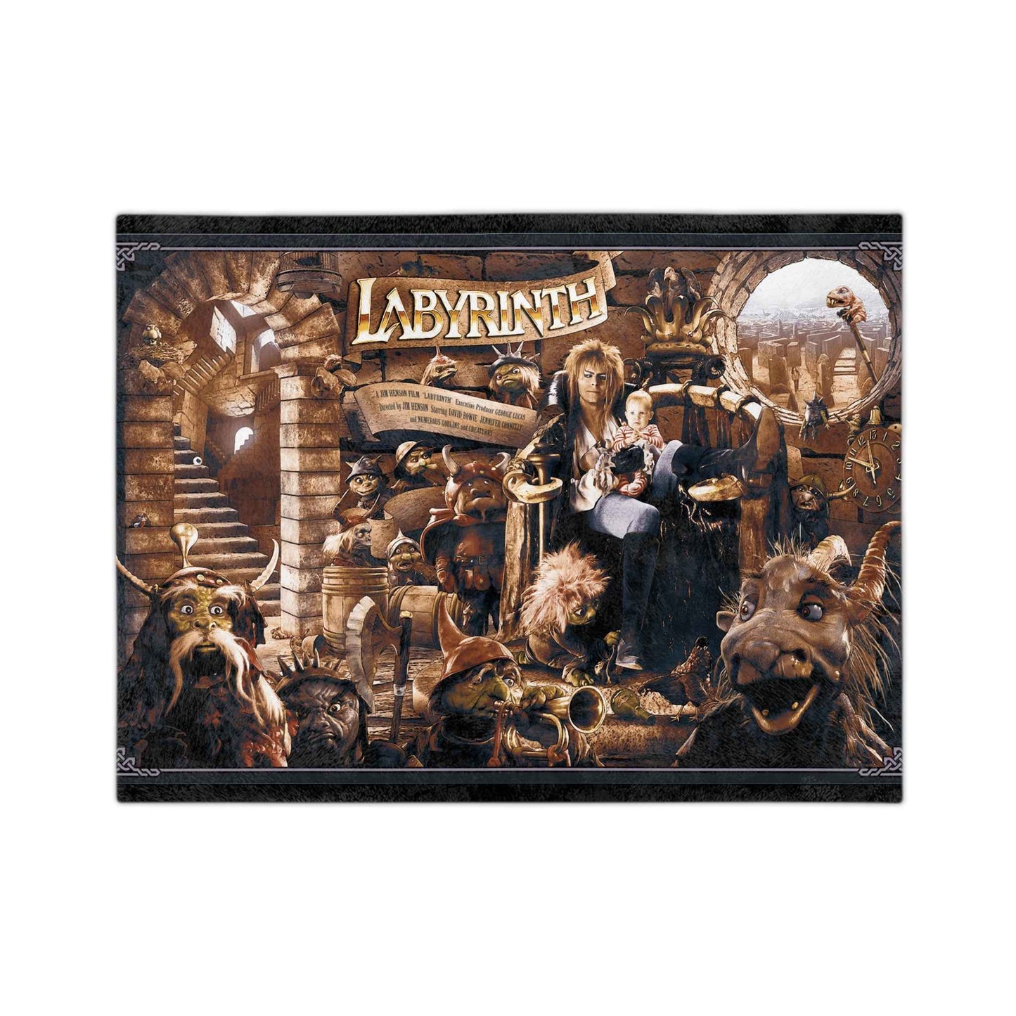 Labyrinth - Velveteen Minky Blanket