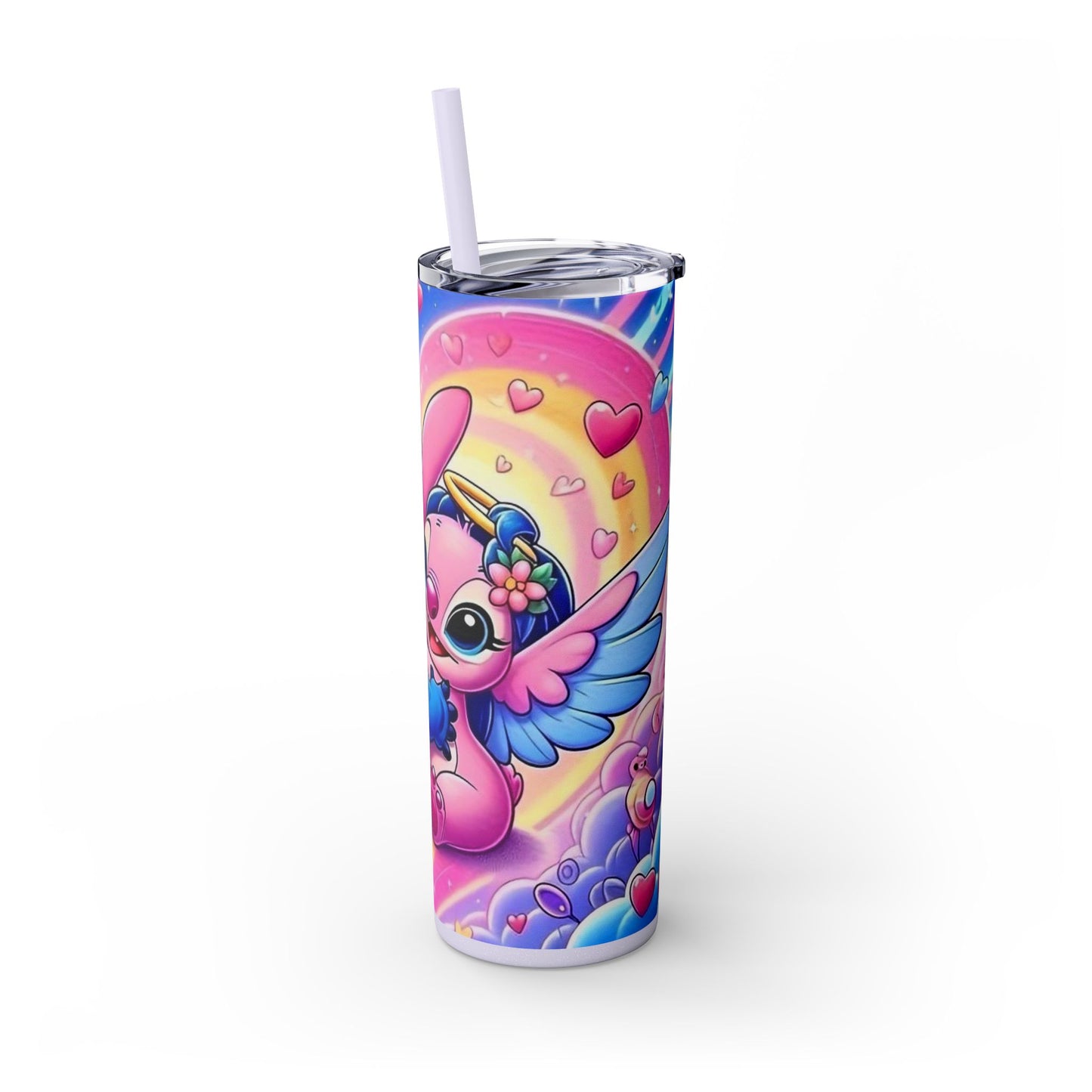 Skinny Tumbler - Stitch and Angel Love Design