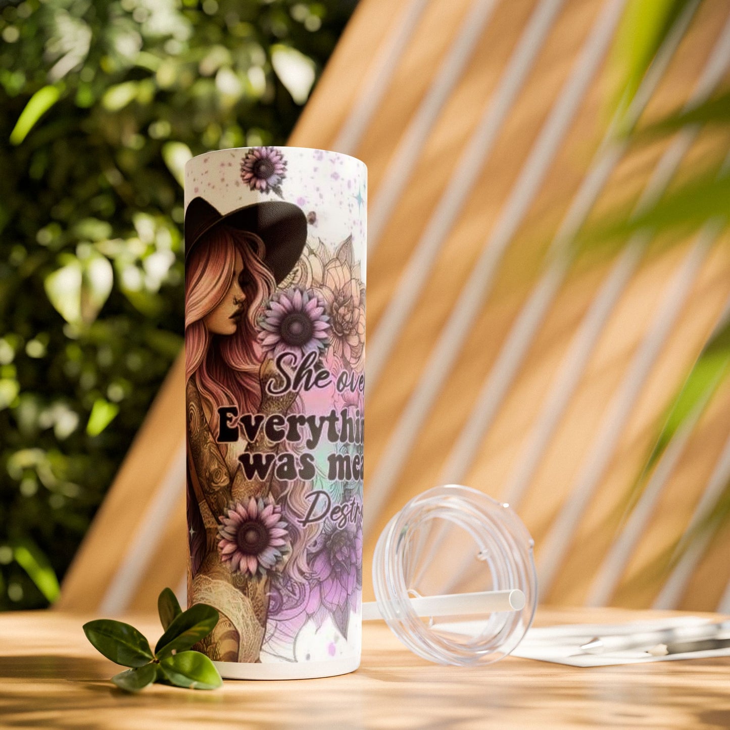 She Overcame Inspirational Skinny Tumbler - House of O & A