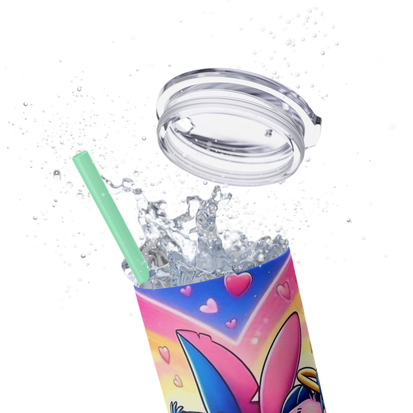 Skinny Tumbler - Stitch and Angel Love Design