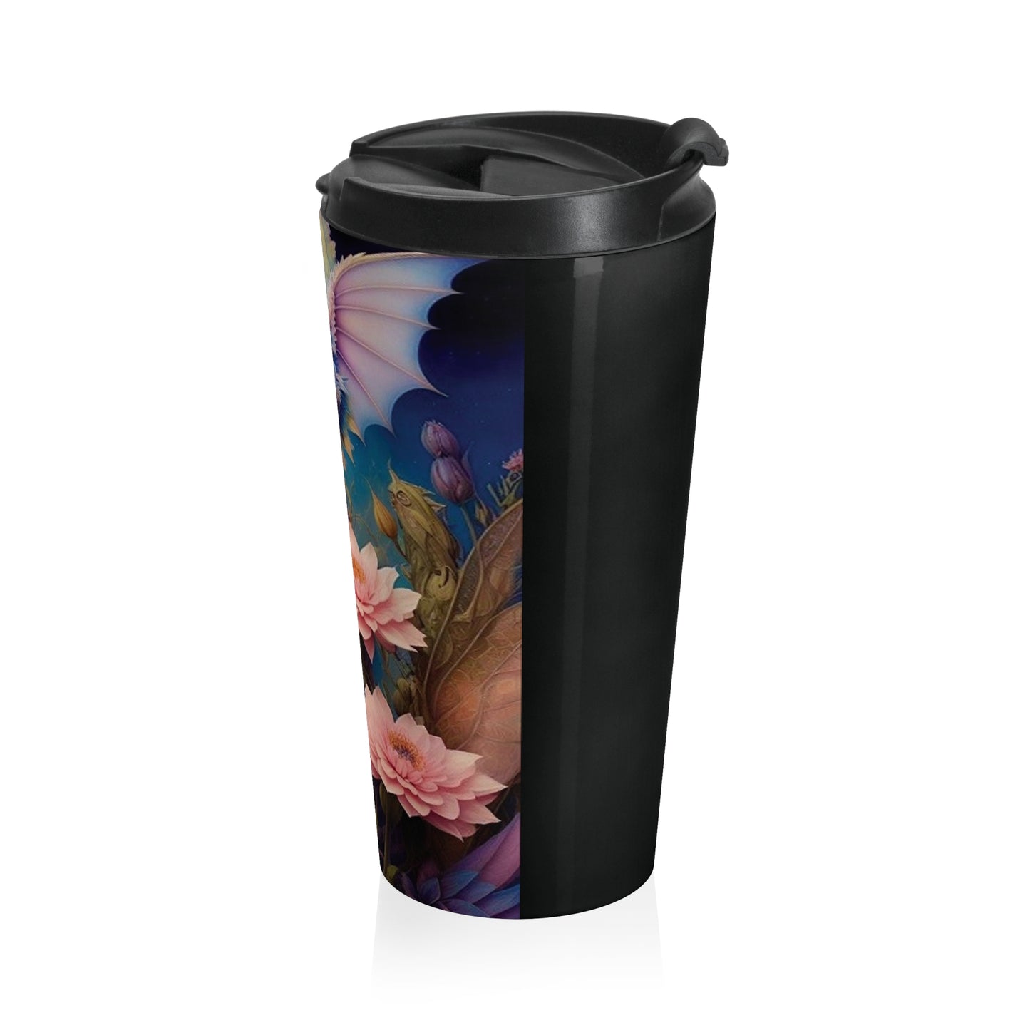 Flower Dragon - Stainless Steel Travel Mug