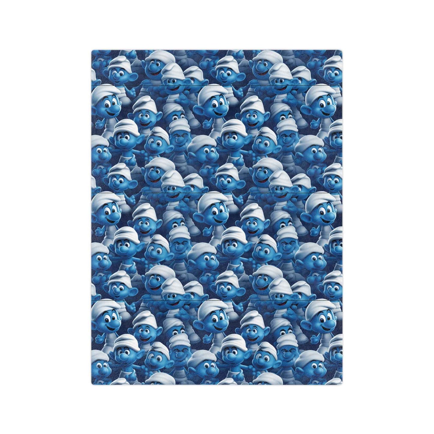the Smurfs - Patterned Velveteen Minky Blanket