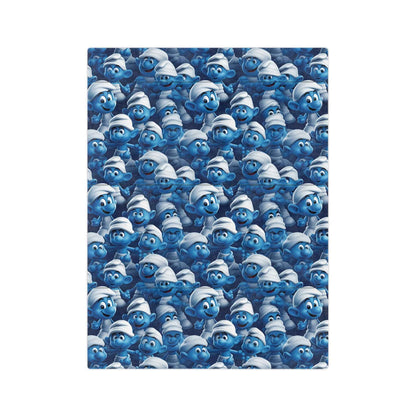 the Smurfs - Patterned Velveteen Minky Blanket