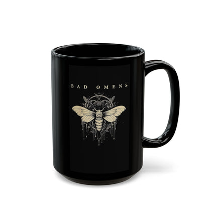 Bad Omens Moth Black Mug — Gothic Coffee Cup