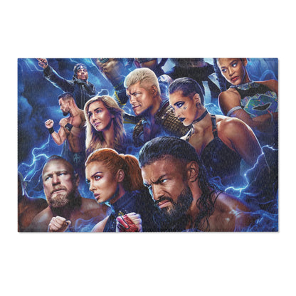 WWE Blue Area Rug - House of O & A