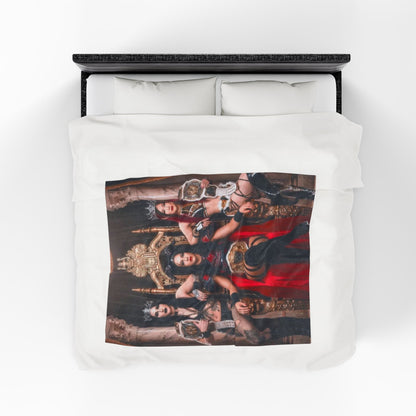 Royal Queens of the WWE Velvet Plush Blanket