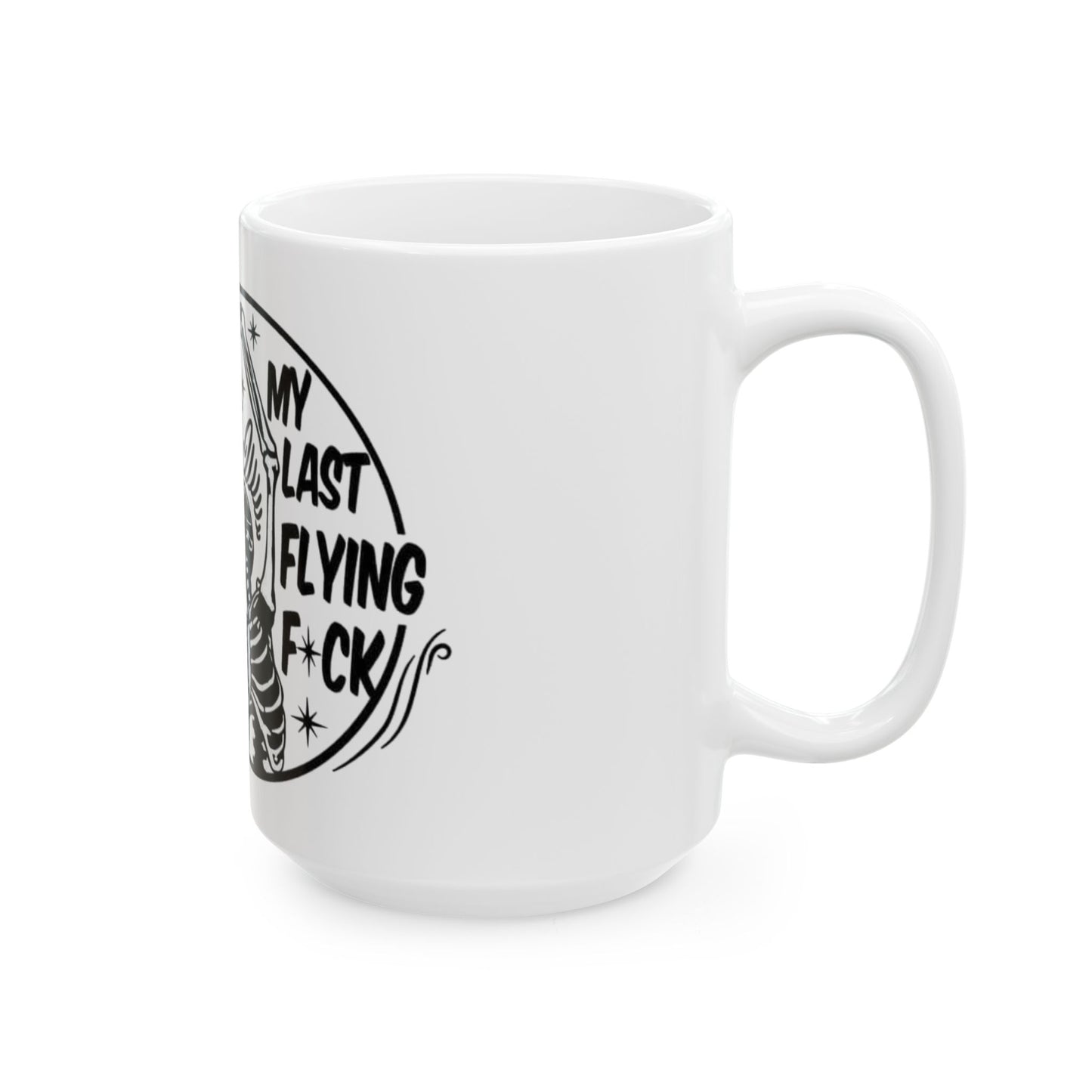 Skeleton 'There It Goes' Funny Gothic Ceramic Mug (11oz & 15oz)