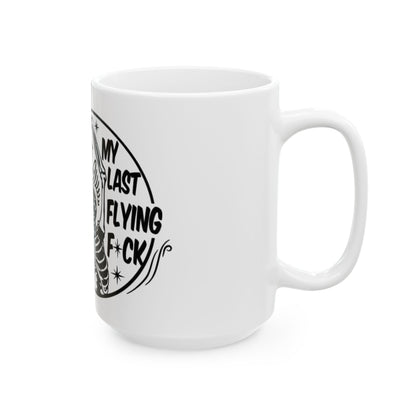 Skeleton 'There It Goes' Funny Gothic Ceramic Mug (11oz & 15oz)