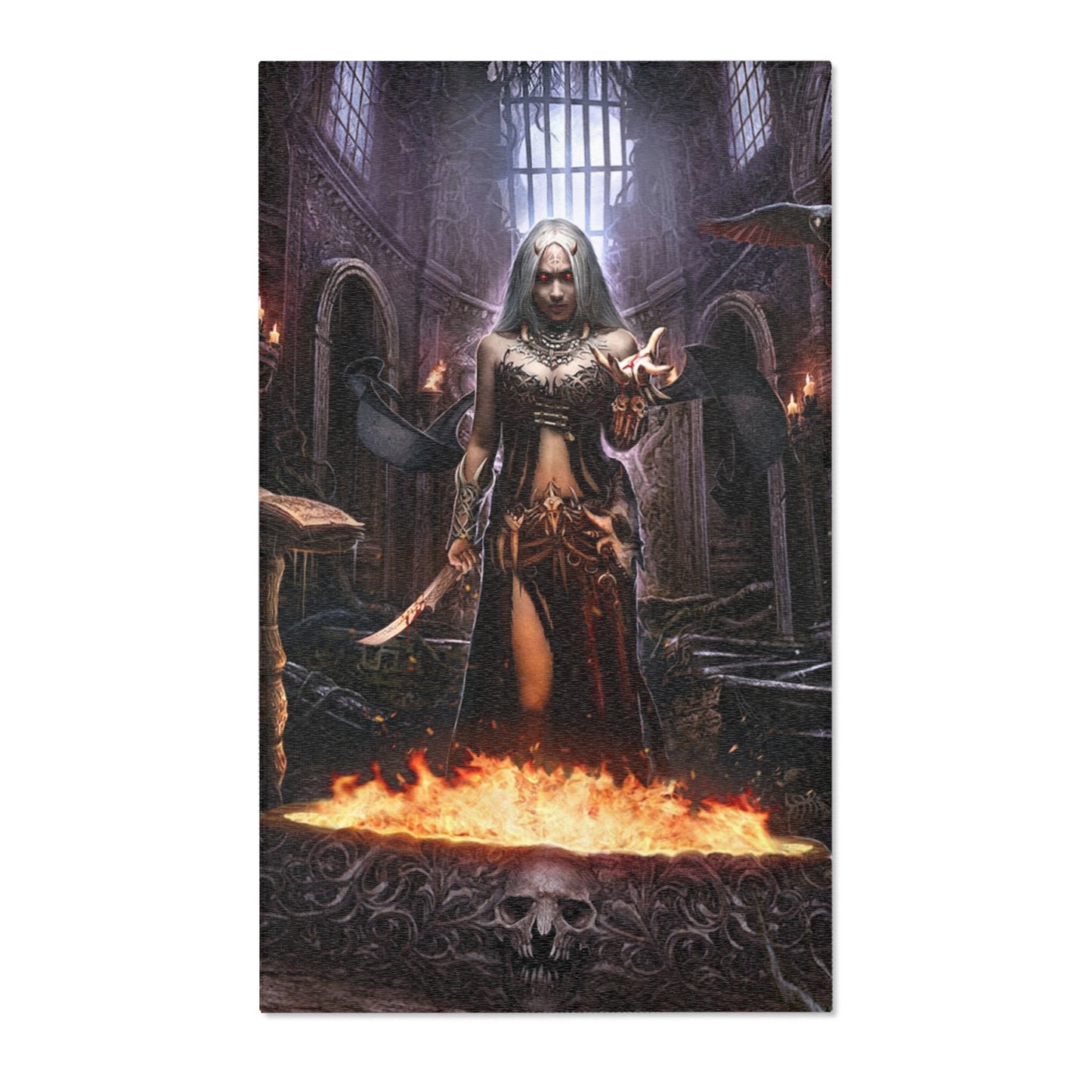 Demon Goddess Sacrifice Rug - House of O & A