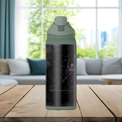 Purple Skull Chaos 32oz Insulated Water Bottle