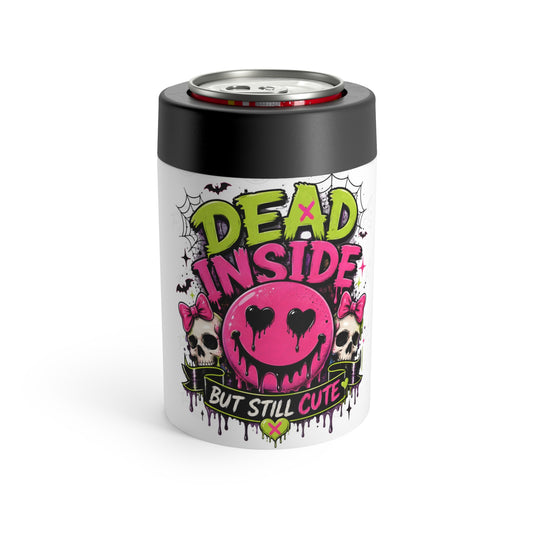 Can Holder — 'Dead Inside But Cute' Skull Can Cooler
