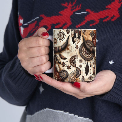 Western Skull Mug