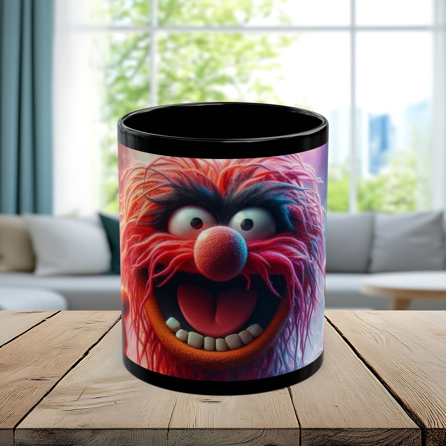Muppet-Inspired Bright Animal Black Coffee Mug — 11oz & 15oz