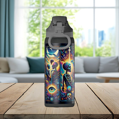 The Evil Eye Tarot Tumbler – Mystical Skeleton 32oz Insulated Water Bottle