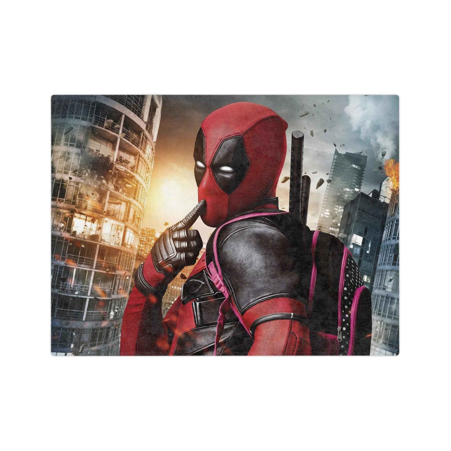 Cheeky Deadpool - Velveteen Minky Blanket