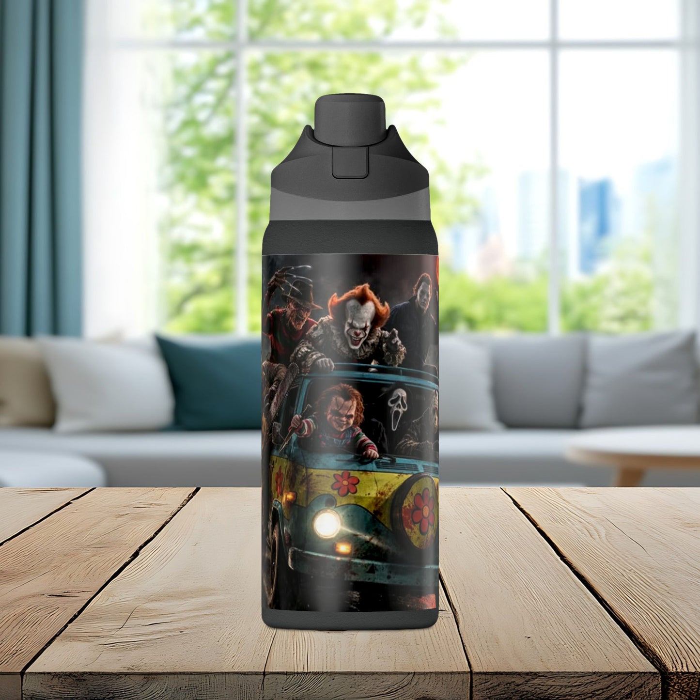 Nightmare Road Trip 32oz Insulated Water Bottle – Horror Legends Edition