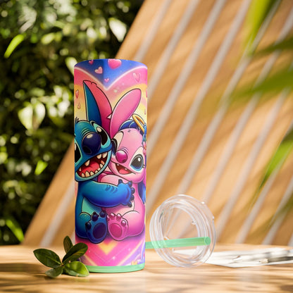 Skinny Tumbler - Stitch and Angel Love Design - House of O & A