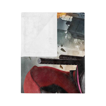 Cheeky Deadpool - Velveteen Minky Blanket