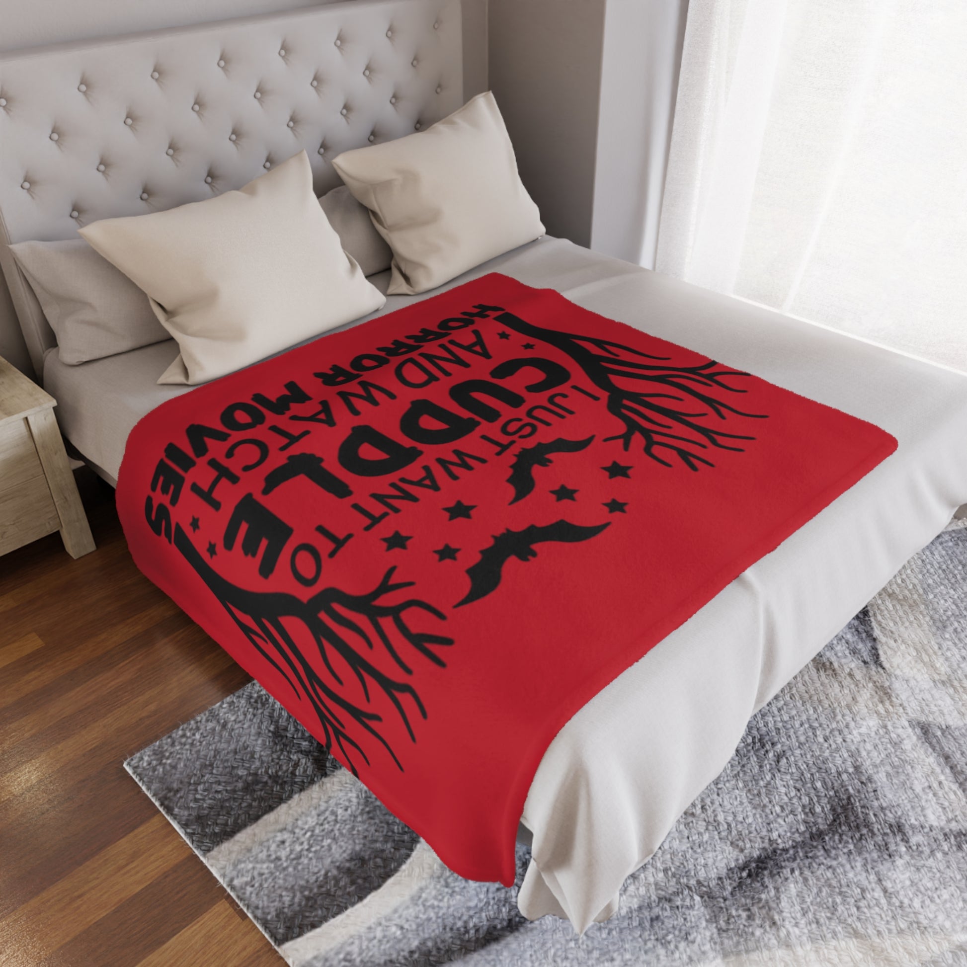 Minky Blanket - Horror Movie Night Cuddle Blanket - House of O & A