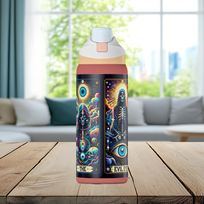 The Evil Eye Tarot Tumbler – Mystical Skeleton 32oz Insulated Water Bottle