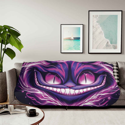 Cheshire Cat Sherpa Blanket