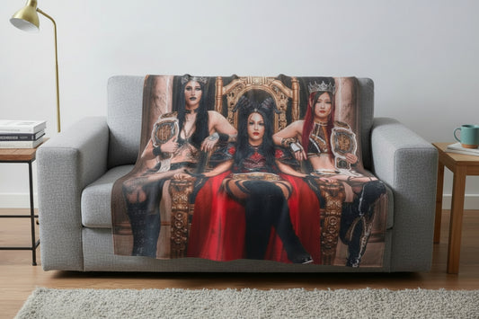 Royal Queens of the WWE Velvet Plush Blanket