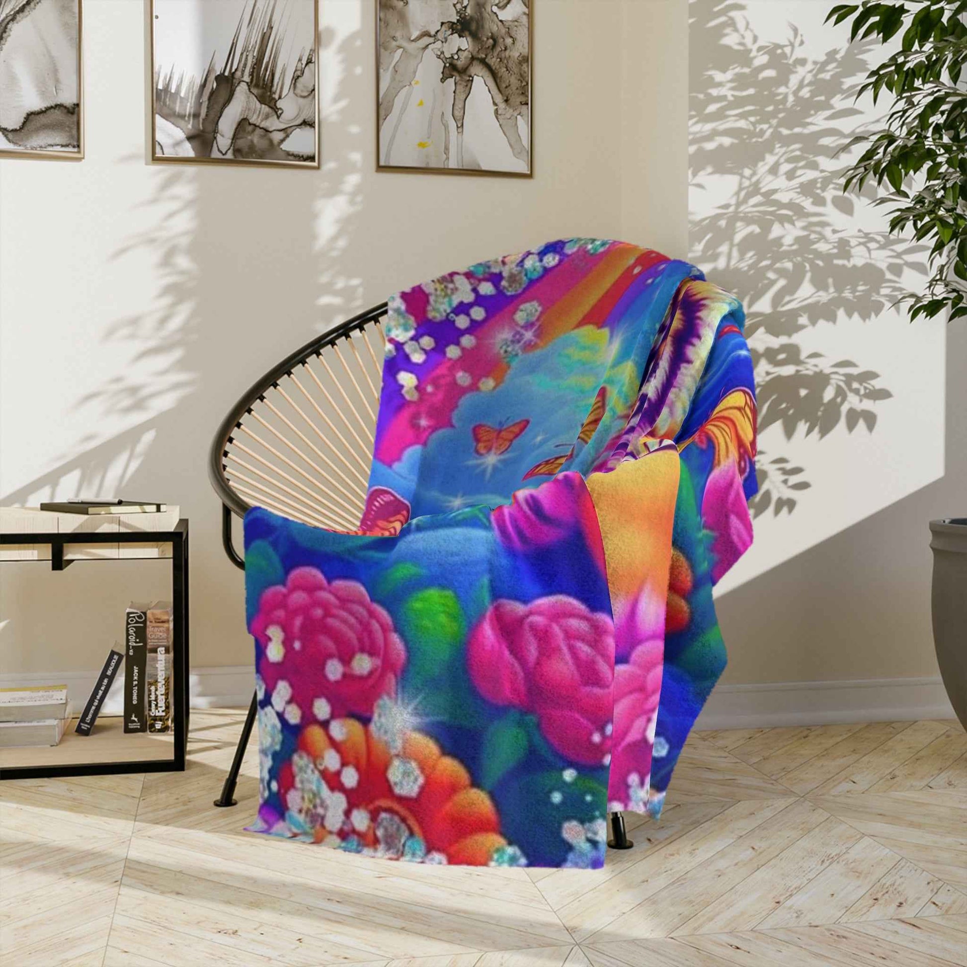 Bright, Beautiful Tiger - Velveteen Minky Blanket