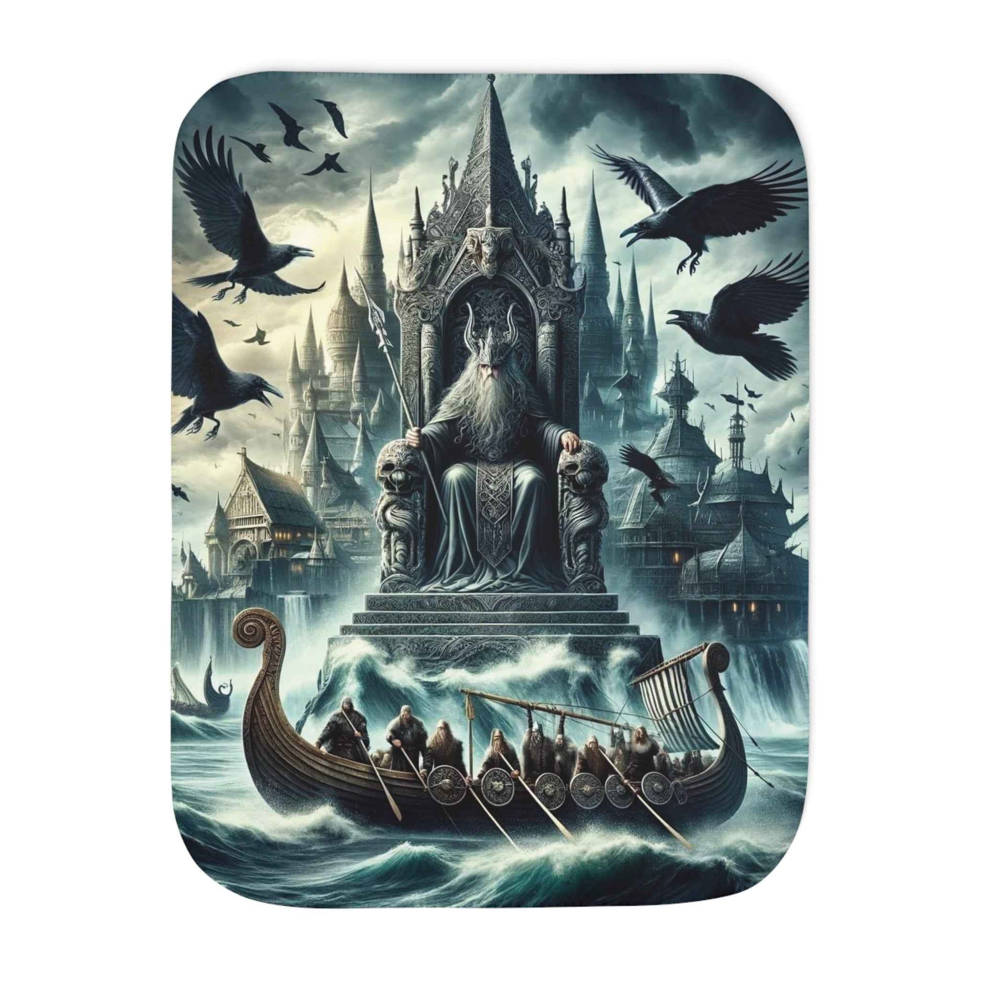 Asgard's Mythical Hall Sherpa Blanket