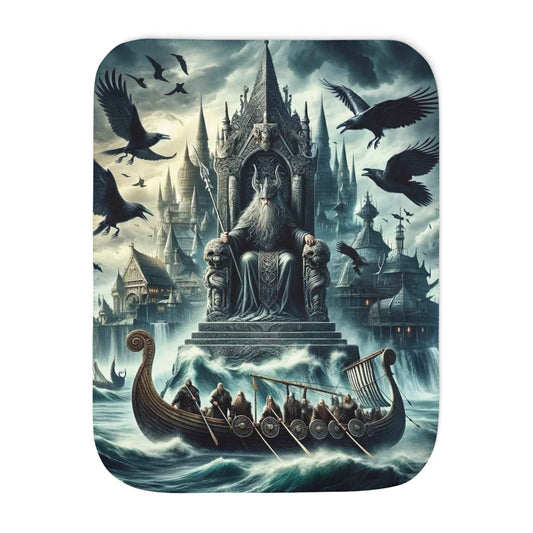 Asgard's Mythical Hall Sherpa Blanket