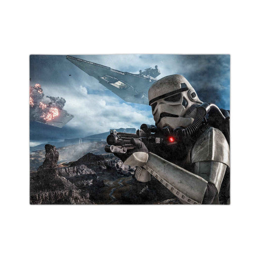 Battle of Hoth Storm Trooper - Velveteen Minky Blanket