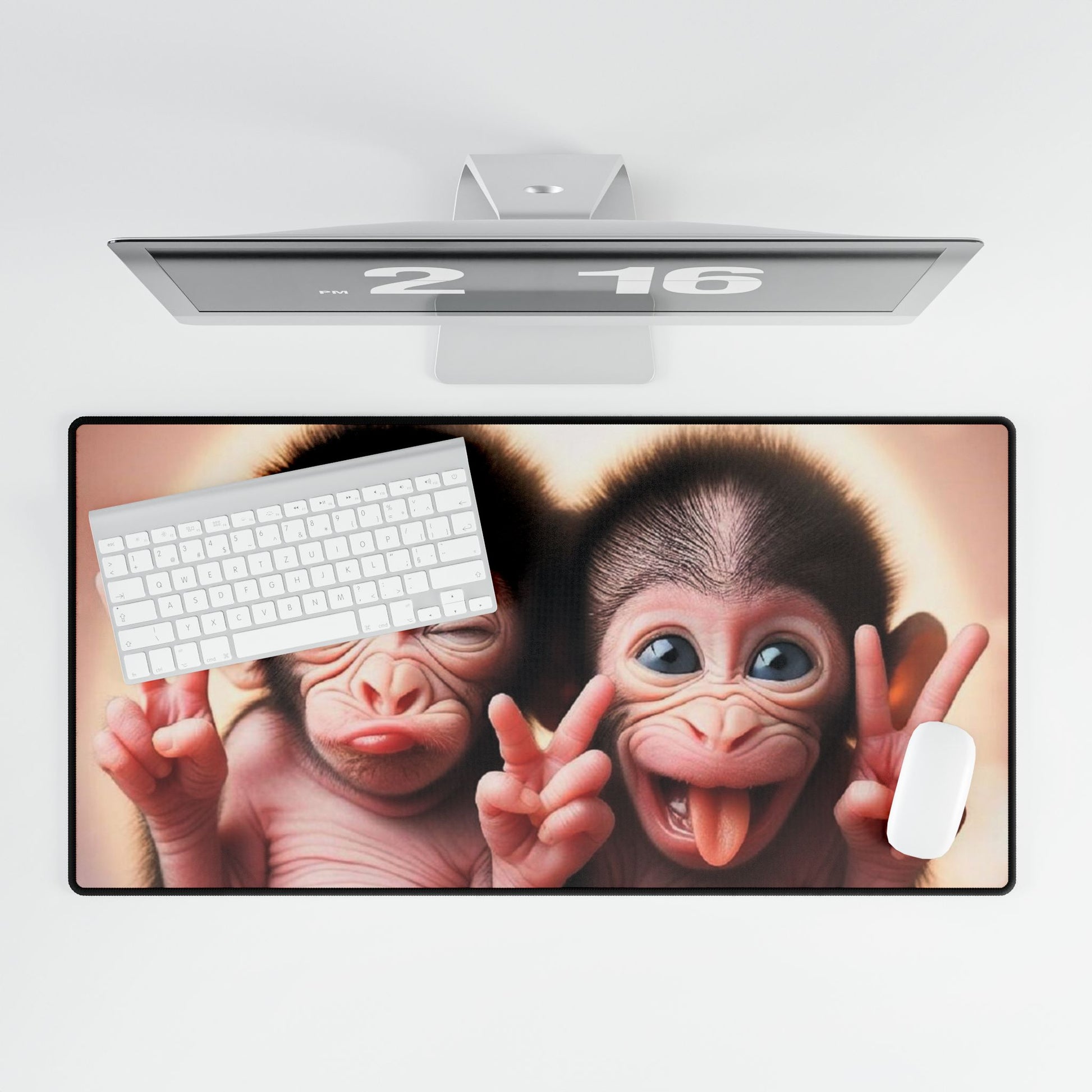 Cheeky Baby Monkeys Desk Mat - House of O & A