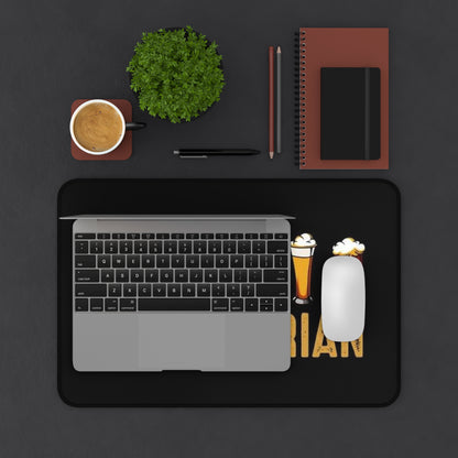 Funny "Beergetarian" Desk Mat — Humorous Beer Lover Office Mousepad