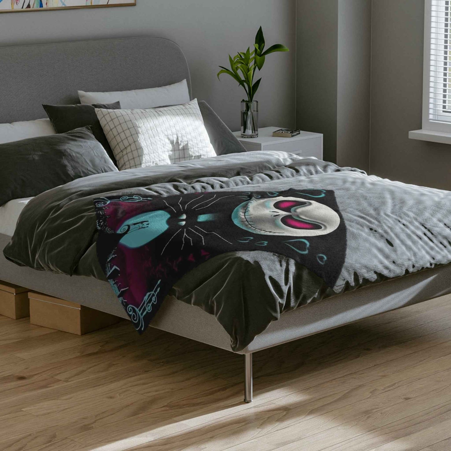 Jack Skeleton Halloween Velveteen Blanket