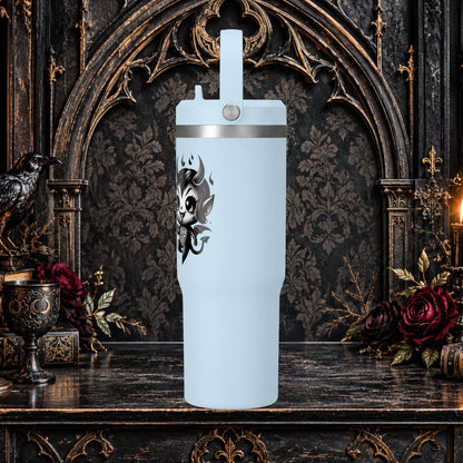Gothic Cute Devil Couple Insulated Travel Mug