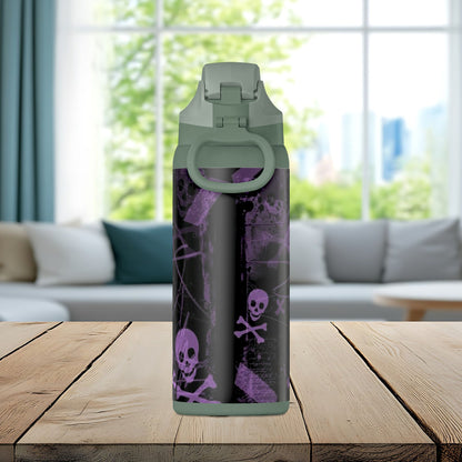 Purple Skull Chaos 32oz Insulated Water Bottle